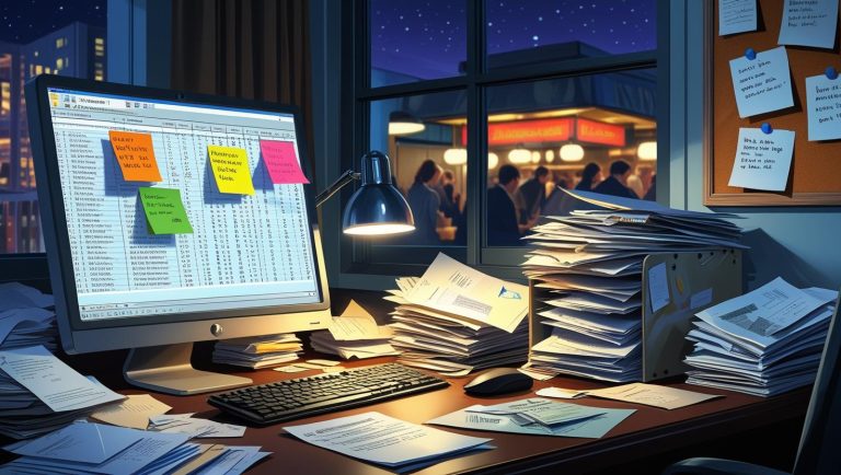 Overwhelming donation requests on a restaurant manager's desk